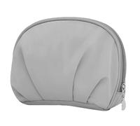 Half Moon Shaped Shell Cosmetic Bag with Water Ripple Texture, Water-Resistant Makeup Pouch with Inner Pocket, Cute Travel Organiser for Toiletries and Accessories