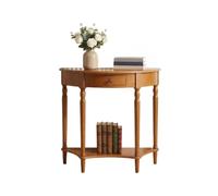 Half Moon Traditional Elegant Vintage Sofa Table,Semi Circle Entryway Table