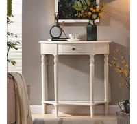 Half Moon Traditional Elegant Vintage Sofa Table,Semi Circle Entryway Table