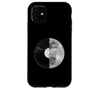 Half Moon Vinyl Record Design - Music Lover Lunar Graphic Case for iPhone 11