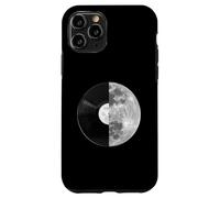 Half Moon Vinyl Record Design - Music Lover Lunar Graphic Case for iPhone 11 Pro