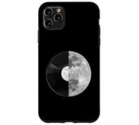 Half Moon Vinyl Record Design - Music Lover Lunar Graphic Case for iPhone 11 Pro Max