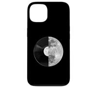 Half Moon Vinyl Record Design - Music Lover Lunar Graphic Case for iPhone 13