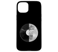 Half Moon Vinyl Record Design - Music Lover Lunar Graphic Case for iPhone 15 Plus