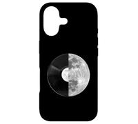 Half Moon Vinyl Record Design - Music Lover Lunar Graphic Case for iPhone 17