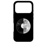 Half Moon Vinyl Record Design - Music Lover Lunar Graphic Case for iPhone 17 Pro