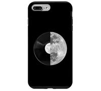 Half Moon Vinyl Record Design - Music Lover Lunar Graphic Case for iPhone 7 Plus/8 Plus
