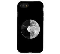 Half Moon Vinyl Record Design - Music Lover Lunar Graphic Case for iPhone SE (2020) / 7/8