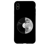 Half Moon Vinyl Record Design - Music Lover Lunar Graphic Case for iPhone XS Max