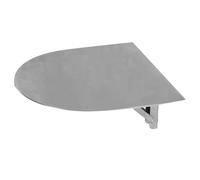 Half Moon Wall Desk Fold Down Table Stainless Steel Wall Mounted Folding Table Wall Table For Study Bedroom Bathroom, Small Saving Spaces(Silver,35cm/14in)