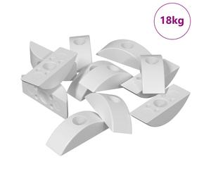 Half-moon Washer White Polypropylene Fastener Hardware Outdoor DIY Tool vidaXL