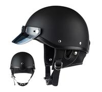 Half Motorcycle Helmets for Men, Half Shell Helmet, Cycling Hat with Sun Visor Quick Release for Racing Construction Commuting Snow Skateboard Scooter