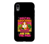 Half My Groceries Are For The Pigs Cavy Lover Guinea Pig Case for iPhone XR