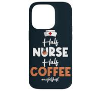 Half Nurse Half Coffee Nightshift Medical Assistant Nurses Case for iPhone 14 Pro