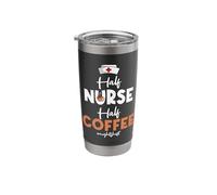 Half Nurse Half Coffee Nightshift Medical Assistant Nurses Stainless Steel Insulated Tumbler