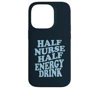Half Nurse Half Energy Drink Funny Retro Quote Case for iPhone 14 Pro