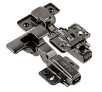 Half Overlay Soft Close Cabinet Hinges 35mm - Black Silent Close, Heavy-Duty Steel, Clip-On 3D Adjustment, Nickel-Plated, SGS Tested 80,000 Cycles - Screws Included (1)