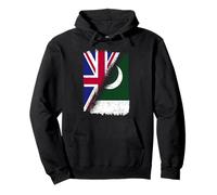 Half Pakistan Half English Flag England Pakistani Heritage Pullover Hoodie