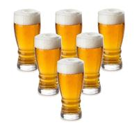Half Pint Beer Glasses Set of 6 - 300ml Clear Drinking Tumblers for Lager, Ale, Juice & Soft Drinks, Classic Pub Style Durable Everyday Glassware for Home, Bar & Parties