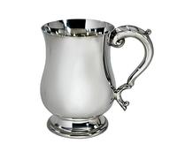 Half Pint Georgian Pewter Tankard - Classic British Beer Mug with Elegant Georgian Style - Gift for Birthday, Wedding, Father’s Day, Baptism - Engraving Available (Half Pint Tankard)