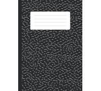 Half Plain Half Lined Exercise Book A4: Half Blank Half Lined 20mm Wide Ruled Exercise Book | 110 Pages School Notebook A4 | Paper for Children & Kids - 90 gsm | Black Cover