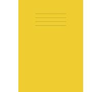 Half Plain Half Lined Exercise Book A4: Top plain and Bottom 20mm Wide Line Ruled Exercise Book - 100 Pages School Notebook A4 - Half Blank Half Lined Paper for Children & Kids - 90 gsm - Yellow Cover