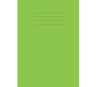 Half Plain Half Lined Exercise Book A4: Top plain and Bottom 20mm Wide Line Ruled Exercise Book - 100 Pages School Notebook A4 - Half Blank Half Lined Paper for Children & Kids - 90 gsm - Green Cover