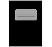 Half Plain Half Lined Exercise Book: Dual Composition Notebook A4 Size 20mm Lines Top Blank Bottom Lined White Paper 90 gsm | Thick 150 Pages | Write ... to School Home Learning | Black Grey Cover