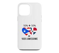 Half Puerto Rican Half Dominican Flag Boricua Domis PR RD Case for iPhone 13 Pro Max