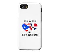 Half Puerto Rican Half Dominican Flag Boricua Domis PR RD Case for iPhone SE (2020) / 7/8