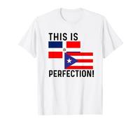 Half Puerto Rican Half Dominican Flag Boricua Domis PR RD T-Shirt