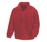 Half Quarter Zip Neck RED BLUE BLACK GREEN GREY Active Fleece Pullover Jacket