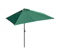 Half Rectangle Patio Umbrella, Balcony Wall Umbrella, UV Protection Outdoor Half Parasol for Garden Deck Market Backyard, Height Adjustable(Dark Green, 270cm/9ft)