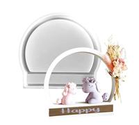 Half Ring Casting Mold,Casting Half Ring Craft Jewelry Mold | Round Epoxy Ornaments for Candles, Candy, Decorations