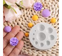 Half Round Ball Polymer Clay Mold, 10 Sizes Silicone Air Dry Clay Hemisphere Maker Perfect for Jewelry Making Earrings Decoration Kit and DIY Craft Projects Tools