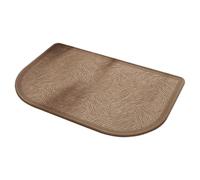 Half Round Bathroom Rug Non Slip Washable Absorbent Woven Carpet Mat With Rubber Backing For Under Door Fit (H, 90x60x0.5cm)