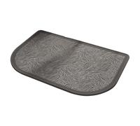 Half Round Bathroom Rug Non Slip Washable Absorbent Woven Carpet Mat With Rubber Backing For Under Door Fit (I, 90x60x0.5cm)