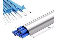 Half Round Cable Raceway, Stainless Steel Cord Cover Protector for Cable Management, Floor and Corner Wire Organizer