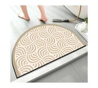 Half Round Door Mat 1pcs Simple Household Semi-Circular Diatom Mud Carpet Bathroom Door Mat Toilet Anti-Slip Shower Room Absorbent Foot for Hallway Entryway Laundry Besides(A1498-B-2.5MM,40cmx60cm)
