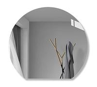 Half Round Frameless Bathroom Mirror, Irregular Vanity Wall Mirror with High Clarity Glass, Wall Mounted Hanging Decorative Grooming Mirror for Bathroom Living Room Entryway Home Decor - 60cm/23.6in