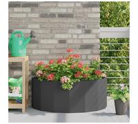vidaXL Planter Black 90 x 45 x 35 cm Steel
