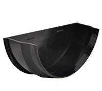 Half Round Guttering Internal Stop End - Black