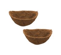 Half Round Liner,Half Circle Wall Planter Fiber Replacement Liners for Hanging Baskets 2Pack 14 Inch