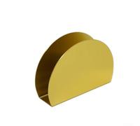 Half Round Napkin Holder Stainless Steel for Countertop Use - Freestanding Paper Serviette Storage Modern Bar Tidy Gold 4.72in(Gold)