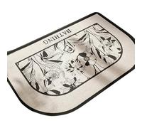Half Round Non Slip Bathroom Rug Washable Absorbent Woven Carpet Mat With Rubber Backing For Under Door Fit (A, 30x50x0.5cm)