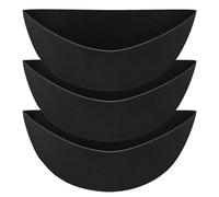 Half Round Planter Liners - Fabric Plant Liners, Half CircIe Flower Baskets | Liners Replacement Felt Liner, Liners Alternative for Wall Hanging Basket Indoor Outdoor, Black