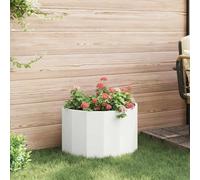 Half-Round Raised Garden Bed with Bottom, Steel Planter Box, Metal Raised Bed for Outdoor Growing Plant Vegetable Flower Herb - White