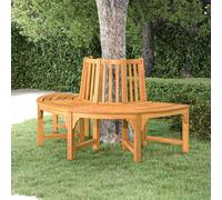 Half Round Tree Bench Ø160 cm Solid Wood Eucalyptus