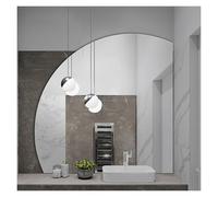 Half Round Wall Mirror, Frameless Explosion Proof Mirror for Bathroom Vanity, Living Room, Bedroom Decor