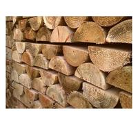 Half Round Wooden Fence Posts 1.8m tall x 100mm wide Pressure Treated - Pack of 6